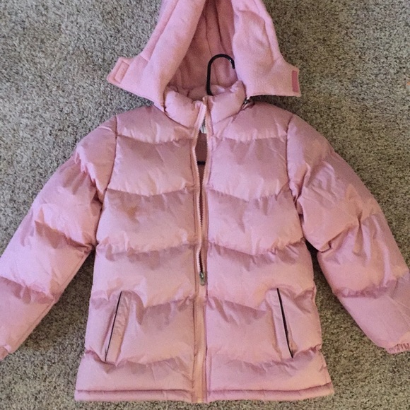 girls pink padded coat